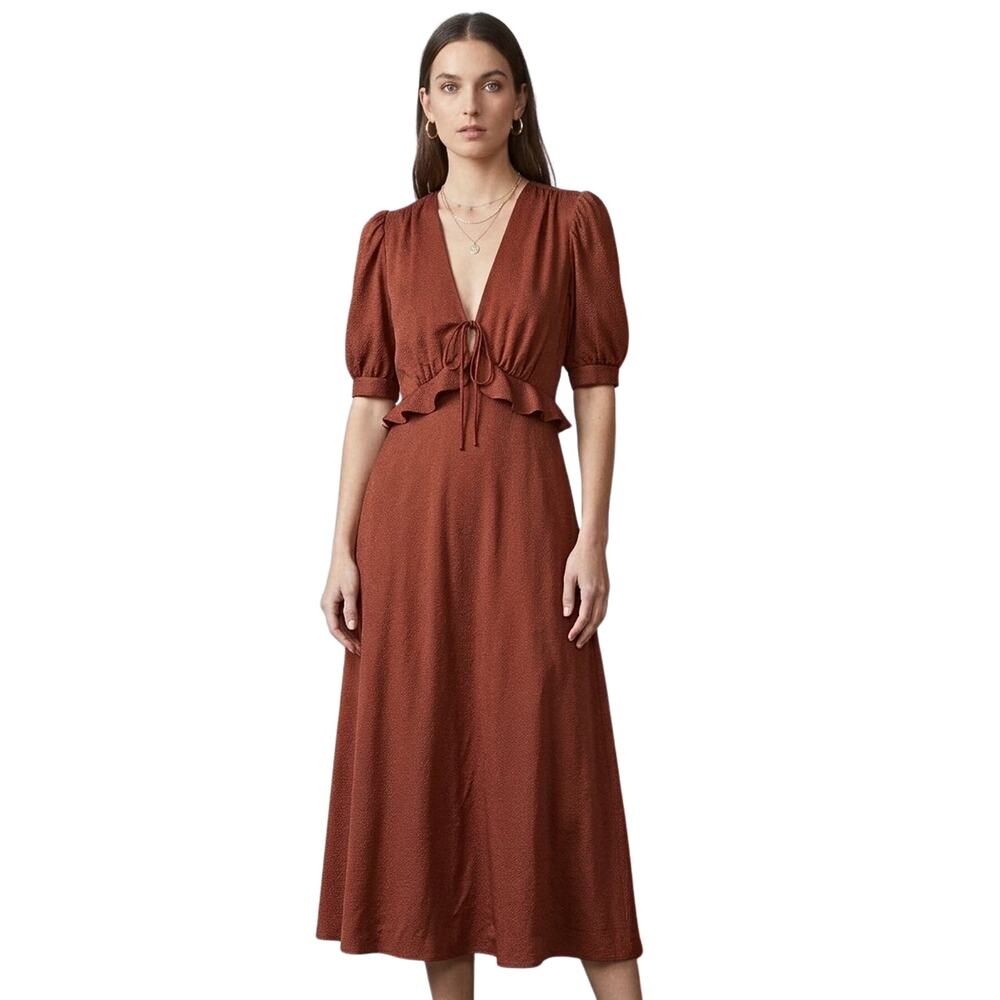 Diane Von Furstenberg Woodstock Silk Midi Dress Ultra Rare Sample Size 4